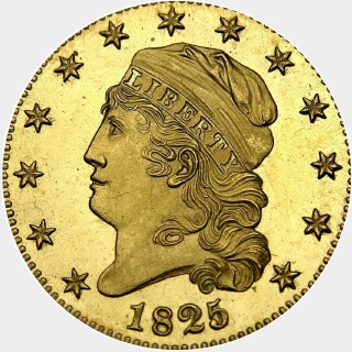 1825/1 Proof Five Dollar obverse