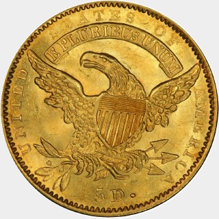1834  Five Dollar reverse