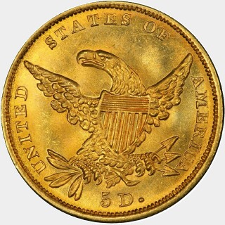 1834  Five Dollar reverse