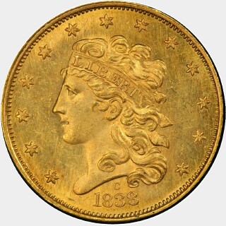 1838-C  Five Dollar obverse