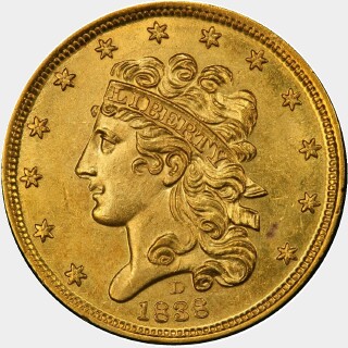 1838-D  Five Dollar obverse
