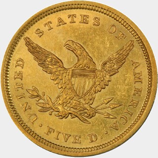 1839-D  Five Dollar reverse