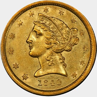 1840-O  Five Dollar obverse