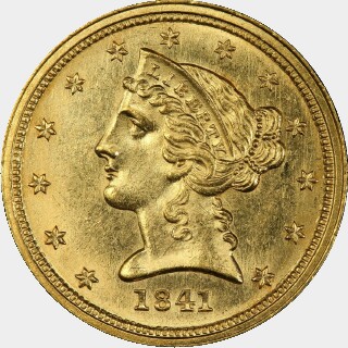 1841-C  Five Dollar obverse
