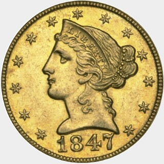 1847-D  Five Dollar obverse