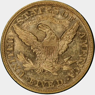 1866  Five Dollar reverse