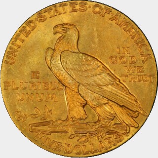 1909-O  Five Dollar reverse