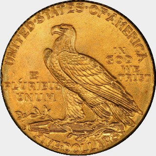 1910-D  Five Dollar reverse