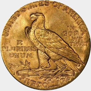 1910-S  Five Dollar reverse