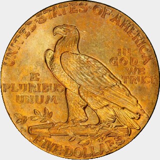 1911-S  Five Dollar reverse