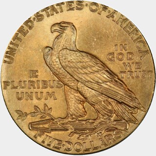 1929  Five Dollar reverse