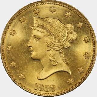 1839/8  Ten Dollar obverse