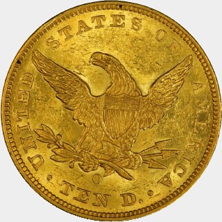 1842-O  Ten Dollar reverse