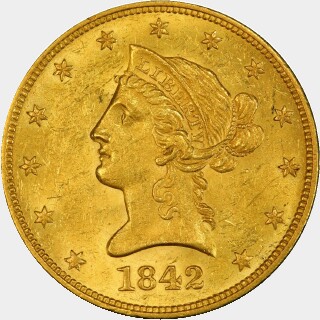 1842-O  Ten Dollar obverse