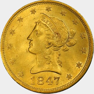 1847-O  Ten Dollar obverse