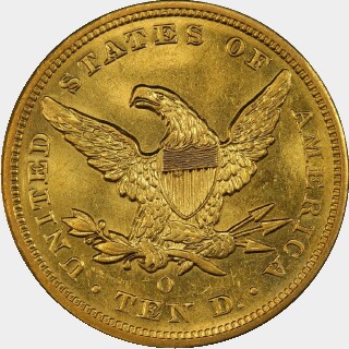 1851-O  Ten Dollar reverse