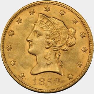 1852  Ten Dollar obverse