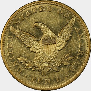 1852-O  Ten Dollar reverse