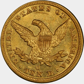 1853-O  Ten Dollar reverse
