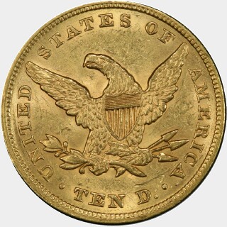 1854  Ten Dollar reverse