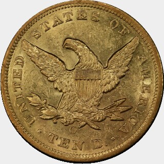 1855-O  Ten Dollar reverse