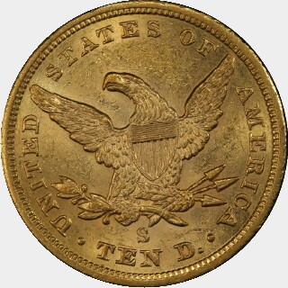 1856-S  Ten Dollar reverse