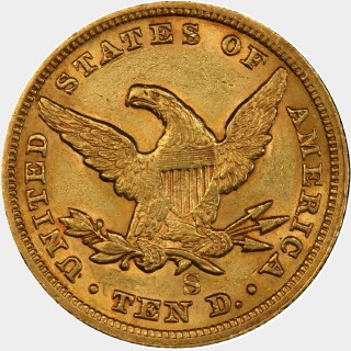 1865-S  Ten Dollar reverse