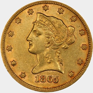 1865-S  Ten Dollar obverse
