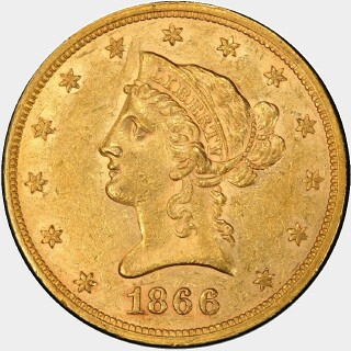 1866  Ten Dollar obverse