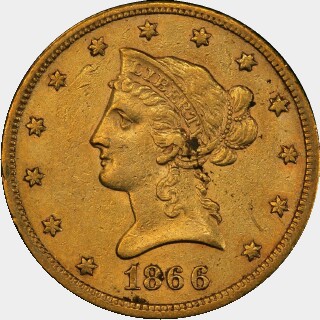 1866-S  Ten Dollar obverse