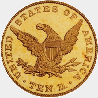 1838 Proof Ten Dollar reverse