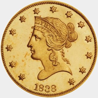 1838 Proof Ten Dollar obverse