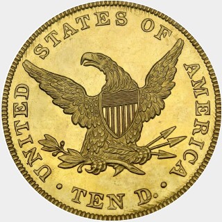 1839/8 Proof Ten Dollar reverse