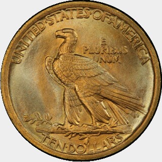1908  Ten Dollar reverse