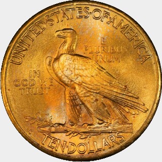 1909-S  Ten Dollar reverse