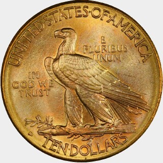 1910-D  Ten Dollar reverse