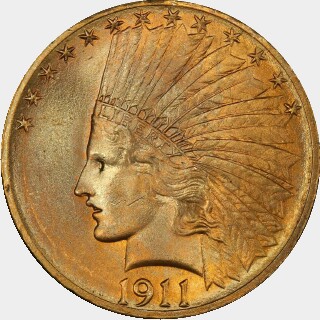 1911-S  Ten Dollar obverse