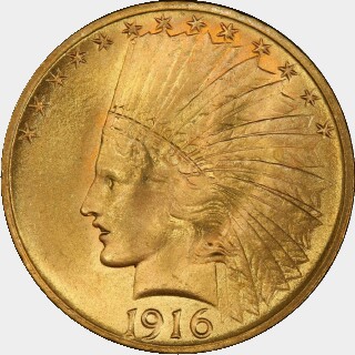 1916-S  Ten Dollar obverse