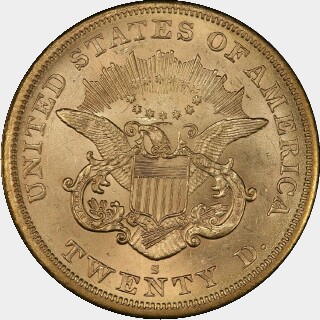 1866-S  Twenty Dollar reverse