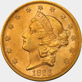 1866-S  Twenty Dollar obverse