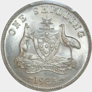 1935  One Shilling reverse
