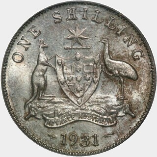 1931  One Shilling reverse