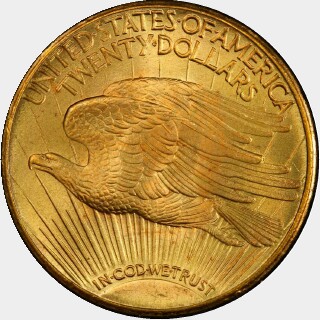 1908-S  Twenty Dollar reverse