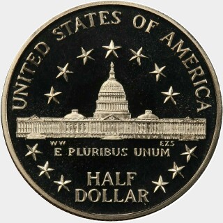 1989-S Proof Half Dollar reverse