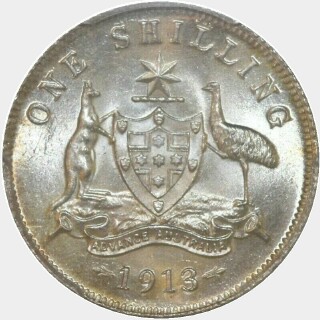 1913  One Shilling reverse