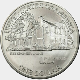 1990-W  One Dollar reverse