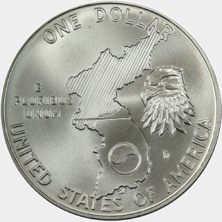 1991-D  One Dollar reverse
