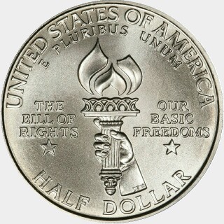 1993-W  Half Dollar reverse
