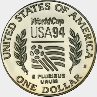 1994-S Proof One Dollar reverse