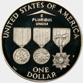 1994-P Proof One Dollar reverse